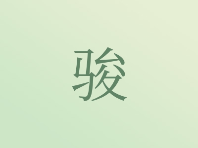 带骏字的男孩名字