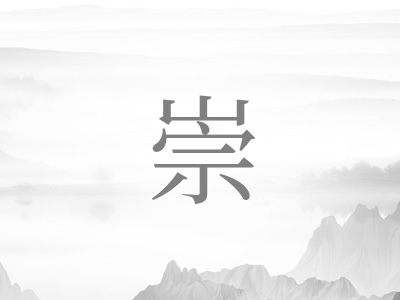 带崇字的男孩名字