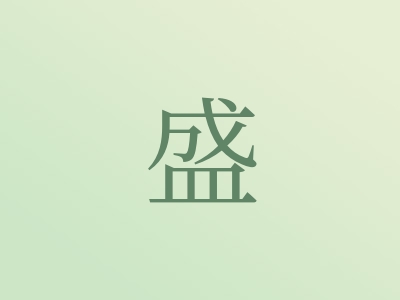 带盛字的男孩名字